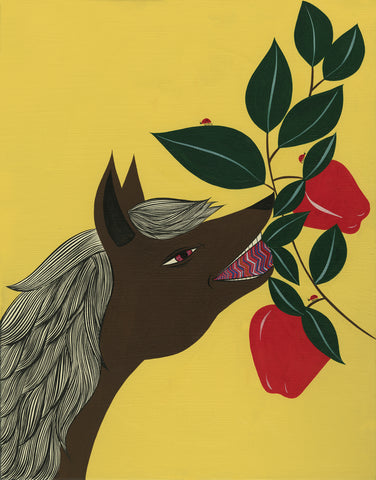 Clare Rojas "Untitled (Horse and Apple)," 2011