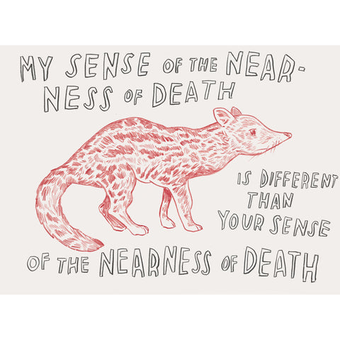 "My Sense Of The Nearness of Death" Silkscreen by Dave Eggers
