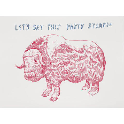 "Let's Get This Party Started" Silkscreen by Dave Eggers