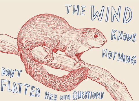 "The Wind Knows Nothing—Please Don't Bother Her with Questions" Silkscreen by Dave Eggers